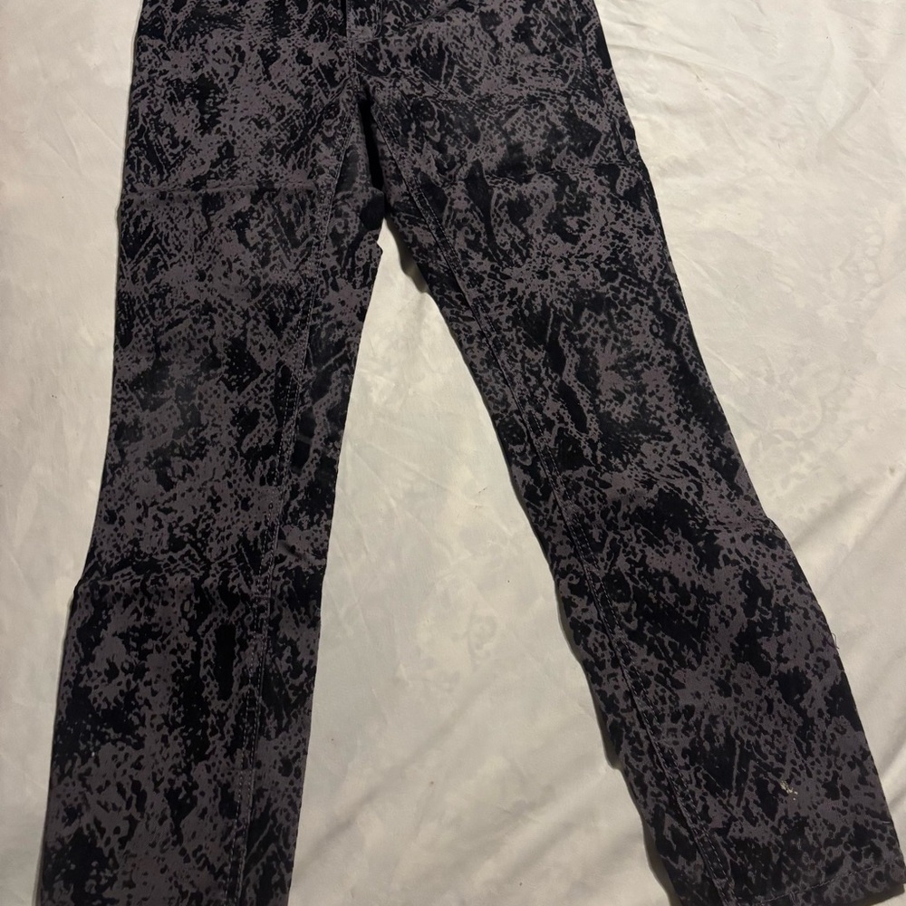 Free People Gray Animal Print Pants
